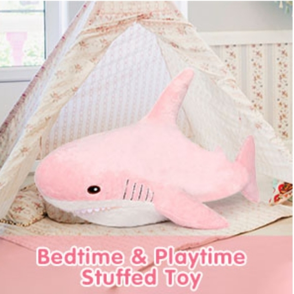 Morimos 32" Pink Shark Pillow Plush. Brand New With Tags. - Picture 2 of 12